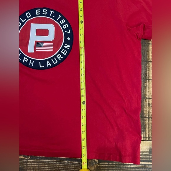 Polo Ralph Lauren 4XB Red Men’s T-Shirt Embroidered USA Flag Classic - Picture 10 of 10